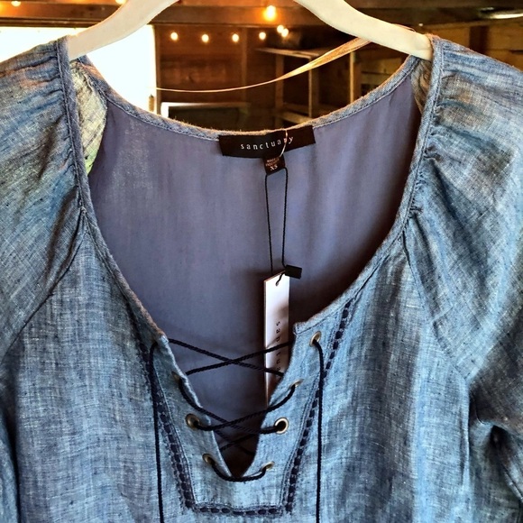 SANCTUARY, Ladies Embroidered Jean Dress,N⦠- Picture 7 of 11